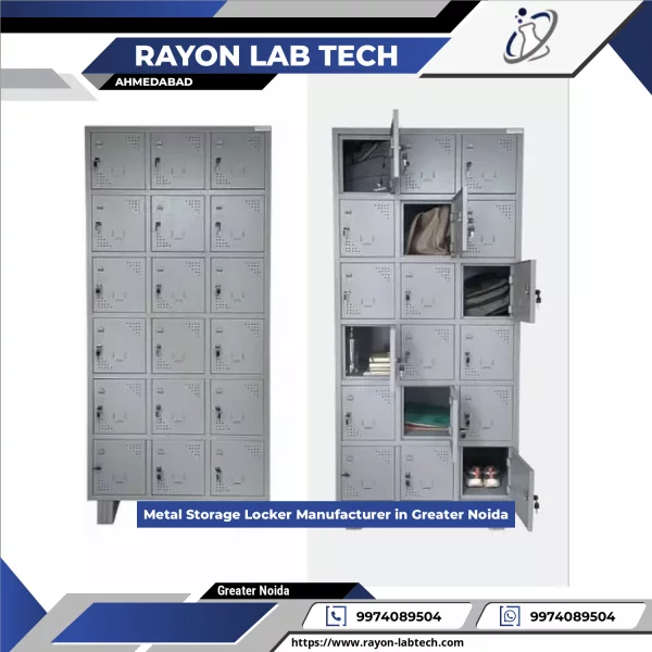Sturdy Metal Storage Locker With Secure Locking Mechanism