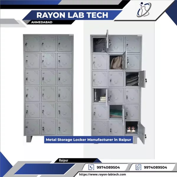 Metal Storage Locker With Secure Locking System