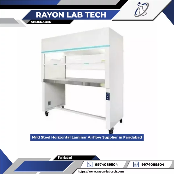 Mild Steel Horizontal Laminar Airflow Unit Installed In A Laboratory Workspace