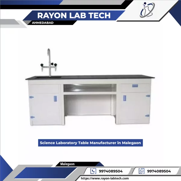Science Laboratory Table Made Of Stainless Steel With Chemical Resistant Surface