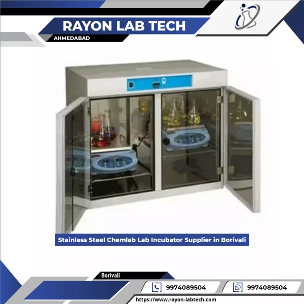 Stainless Steel Laboratory Incubator Showing Temperature Controls