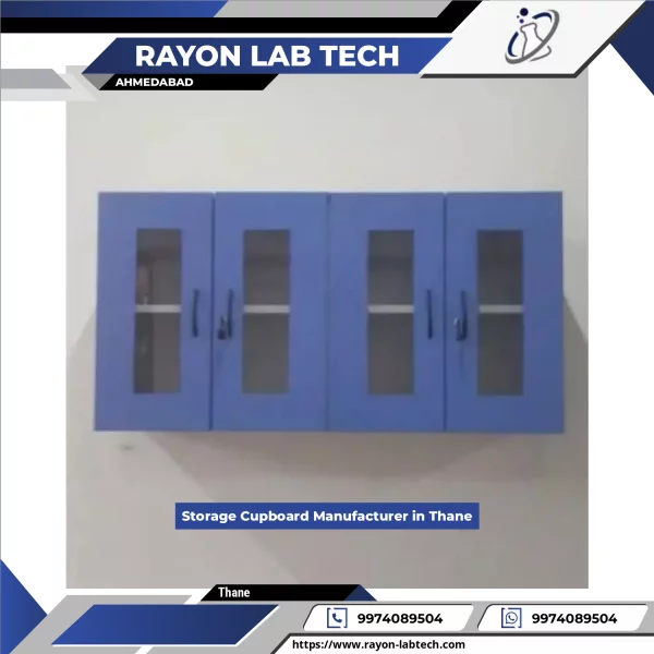 Laboratory Storage Cupboard With Lockable Doors And Adjustable Shelves