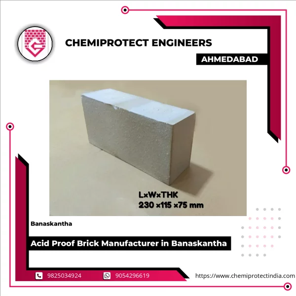 Acid Proof Brick Stack Showing Dense Structure For Chemical Resistance