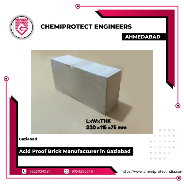 Acid Proof Brick Stack Showing Surface Texture Designed For Chemical Resistance