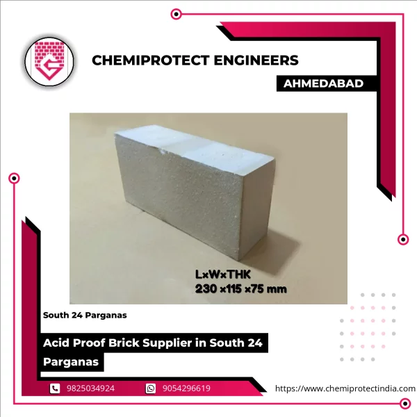 Stack Of Durable Acid Resistant Bricks Used For Industrial Lining