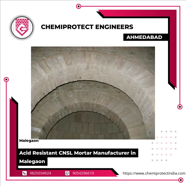 Acid Resistant CNSL Mortar Being Applied On Concrete Surface For Chemical Protection