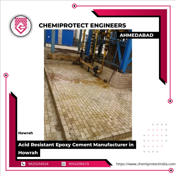 Container Of Acid Resistant Epoxy Cement Being Applied To Industrial Floor