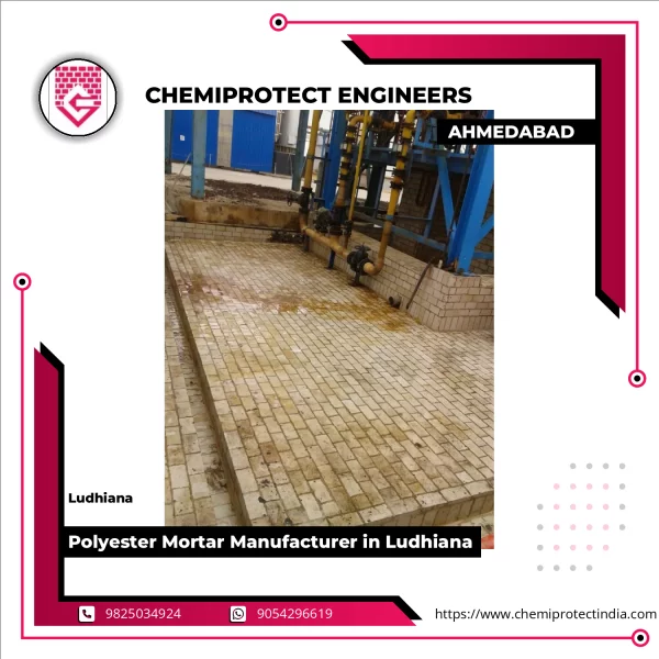 Industrial Worker Applying Polyester Mortar Coating On Concrete Floor