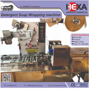 Hexa Meccanica Is Manufacturer Of Detergent Soap Wrapping Machine Near Ar Rams Dubai UAE.