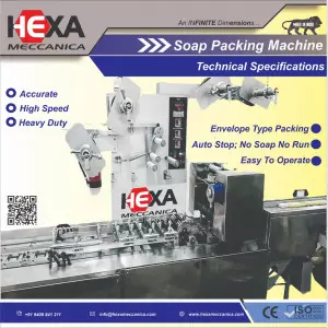 Hexa Meccanica Is Manufacturer Of Soap Packing Machine Near Jebel Ali In Dubai UAE.