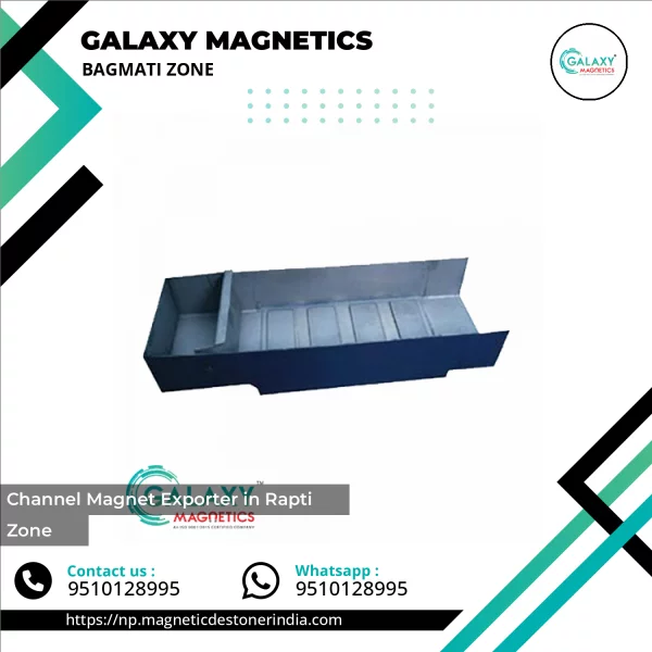 Channel Magnet Installed On Industrial Conveyor System Removing Ferrous Contaminants
