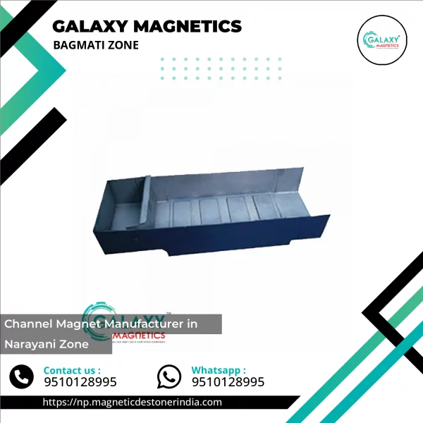 Channel Magnet Installed In An Industrial Chute For Ferrous Particle Removal