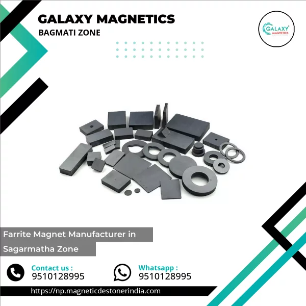 Ferrite Magnet Used In Industrial Applications Showing Its Block Shape
