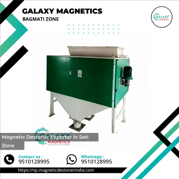 Industrial Magnetic Destoner Machine Sorting Stones From Grains