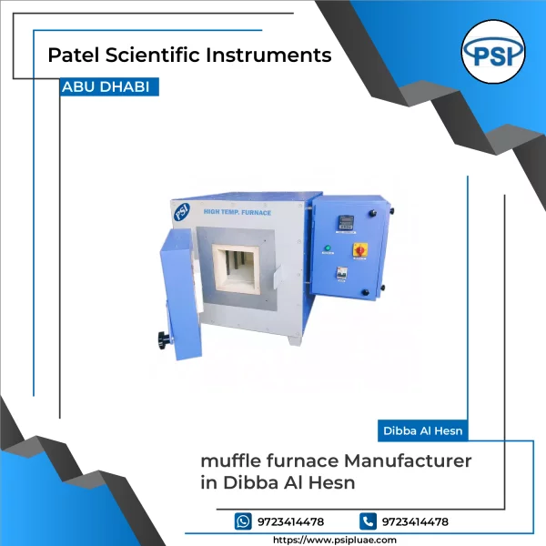 Muffle Furnace Used For Laboratory Heat Treatment Showing Closed Chamber Door