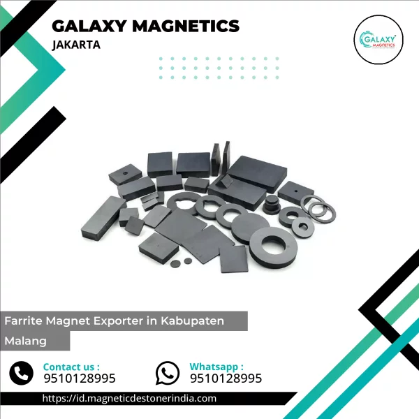 Ferrite Magnet Product Display Showing Various Shapes And Sizes
