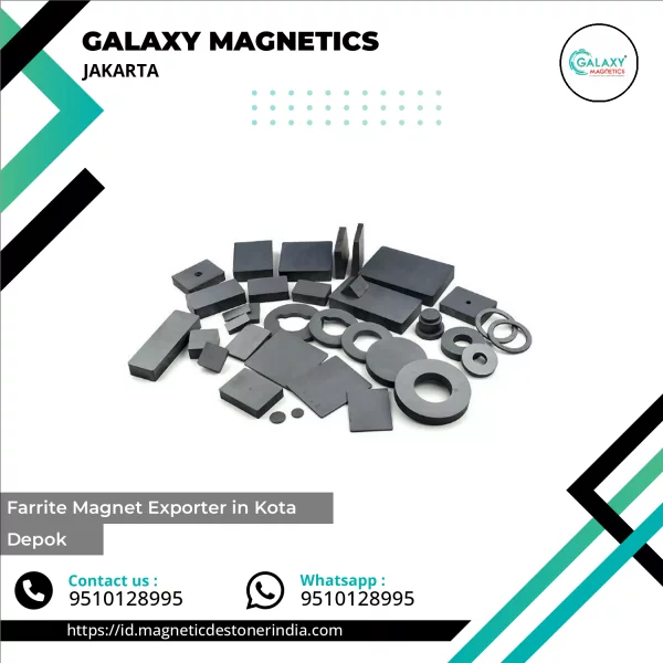 Ferrite Magnet Blocks Arranged On Conveyor Belt For Material Separation
