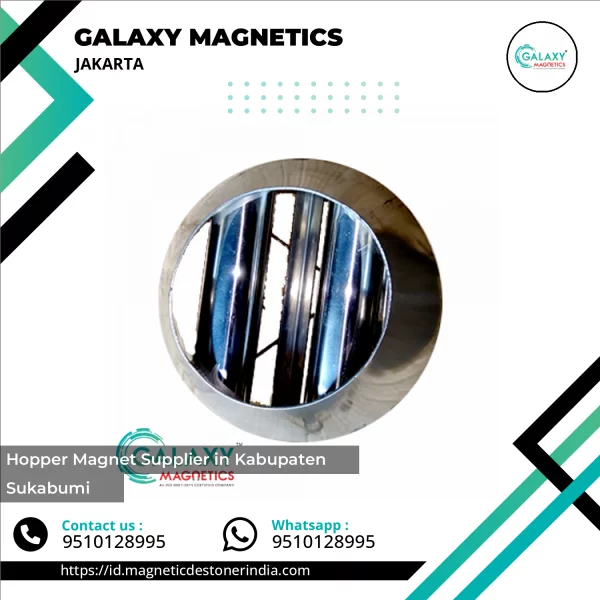 Industrial Hopper Magnet Installed Above Conveyor Belt For Metal Separation