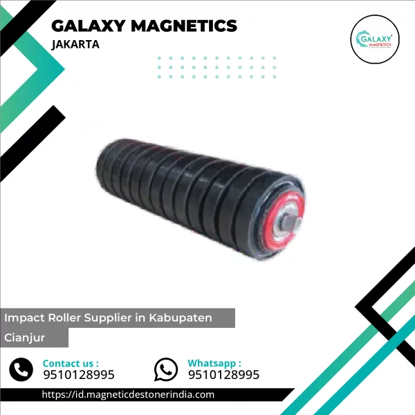 Close-up Of Industrial Impact Roller Used In Conveyor System