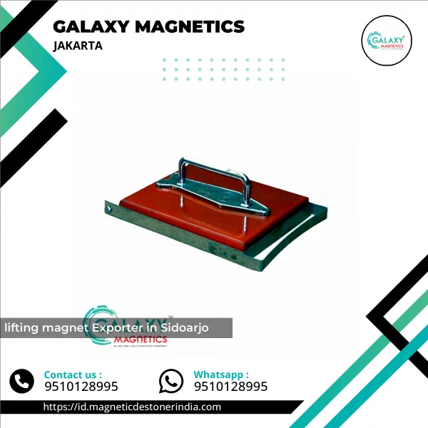 Lifting Magnet Holding Heavy Metal Plates At Industrial Site