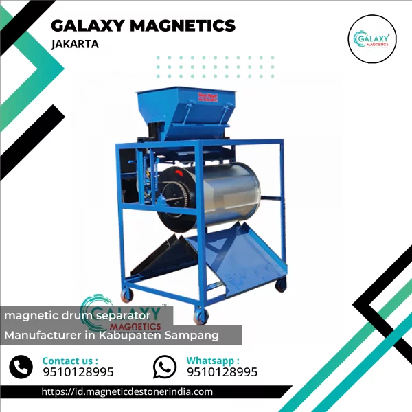 Industrial Magnetic Drum Separator Installed For Metal Removal