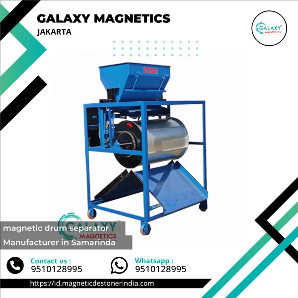 Industrial Magnetic Drum Separator Installed In Factory Setting