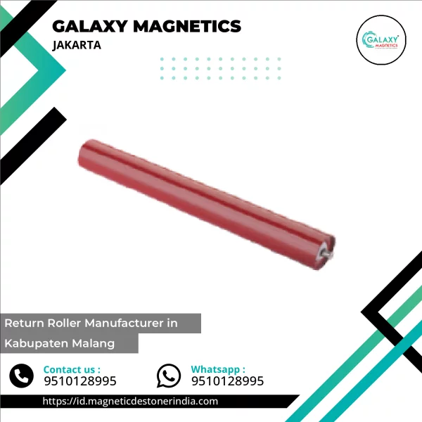 Return Roller Installed On Industrial Conveyor Belt System