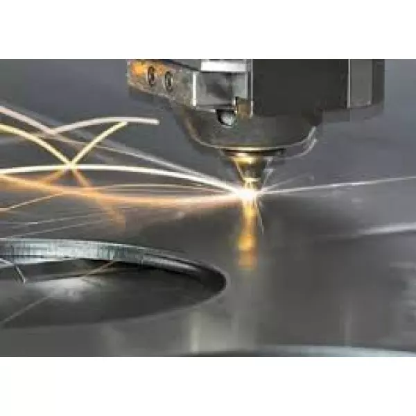 Laser Cutting Machine Working On Stainless Steel Sheet
