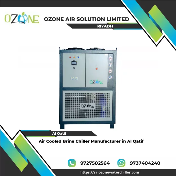 Air Cooled Brine Chiller Unit Installed Outdoors