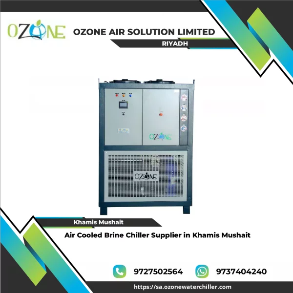 Air Cooled Brine Chiller Unit Installed Outdoors
