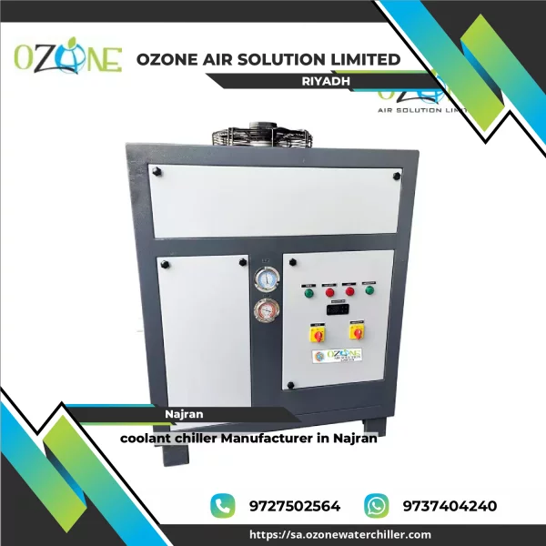 Coolant Chiller Unit Operating In Industrial Setting