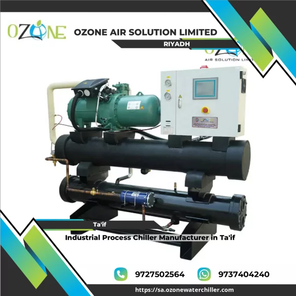 Industrial Process Chiller System Installed In An Industrial Setting