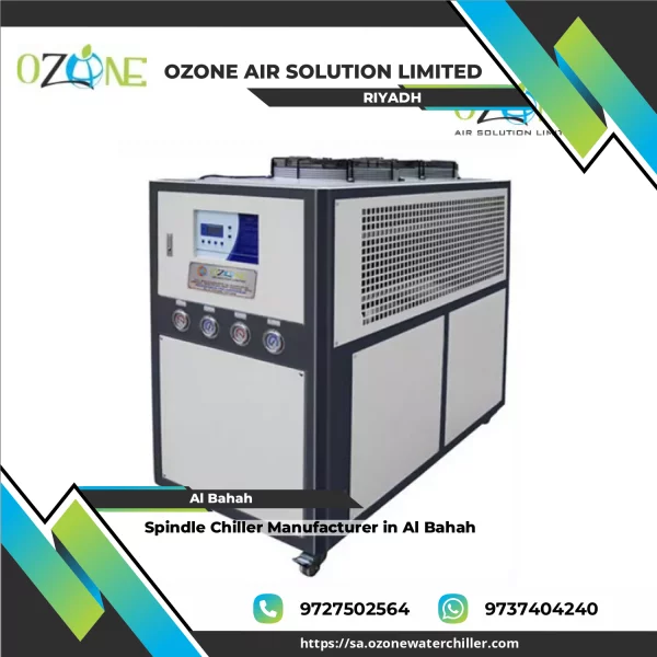 Spindle Chiller Unit Installed In Industrial Setup