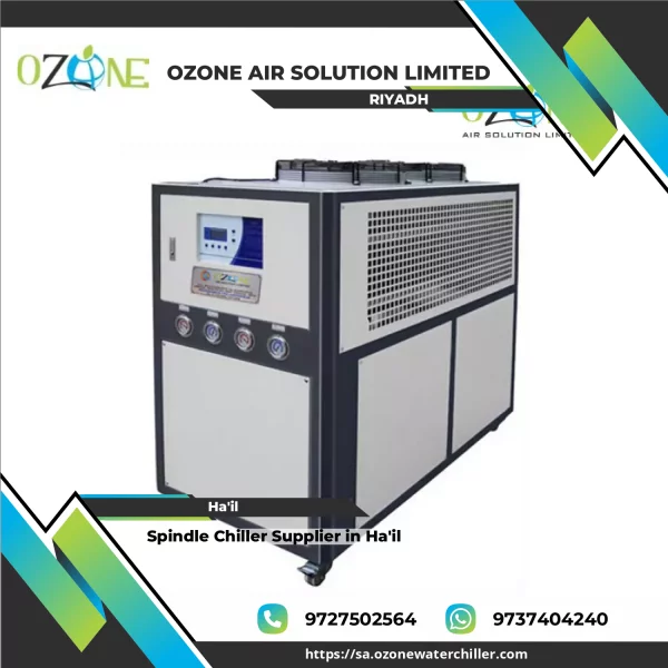 Spindle Chiller Unit Installed In An Industrial Setting