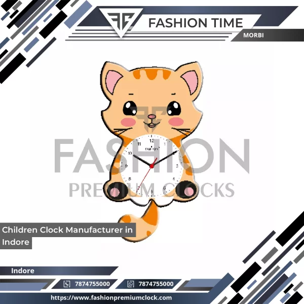 Colorful Children's Clock With Cartoon Design Suitable For Kid's Room