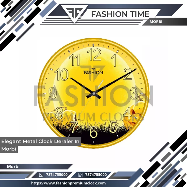 Elegant Metal Clock Deraler In Morbi