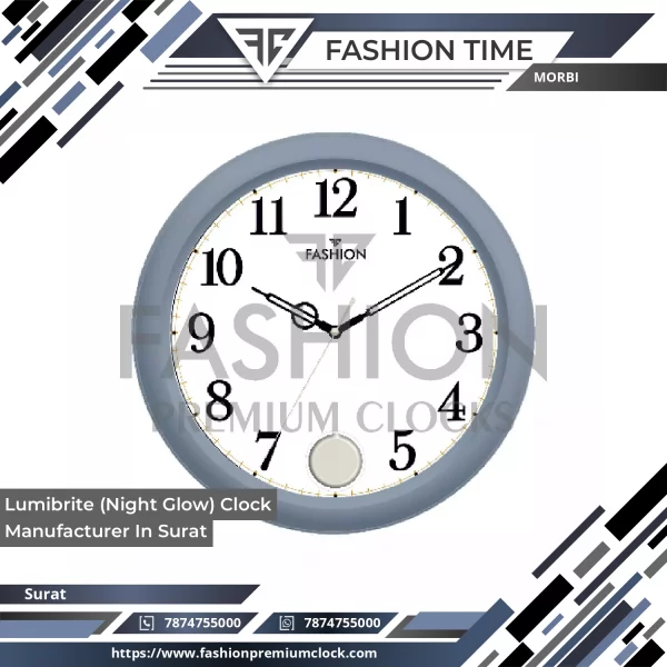 Lumibrite (Night Glow) Clock Manufacturer In Surat