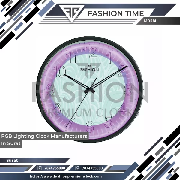 RGB Lighting Clock Manufacturers In Surat