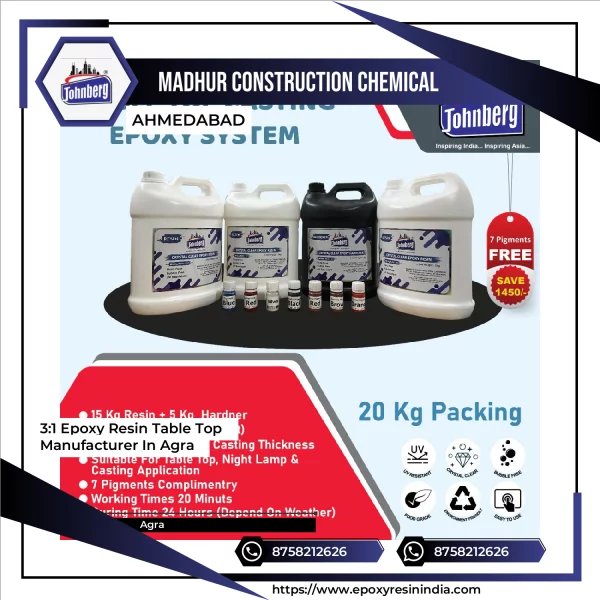 3:1 Epoxy Resin Table Top Manufacturer In Agra