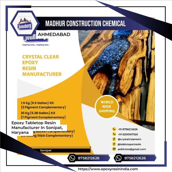 Epoxy Tabletop Resin Manufacturer In Sonipat, Haryana