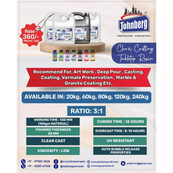 Table Top Epoxy Resin Manufacturers In Kochi