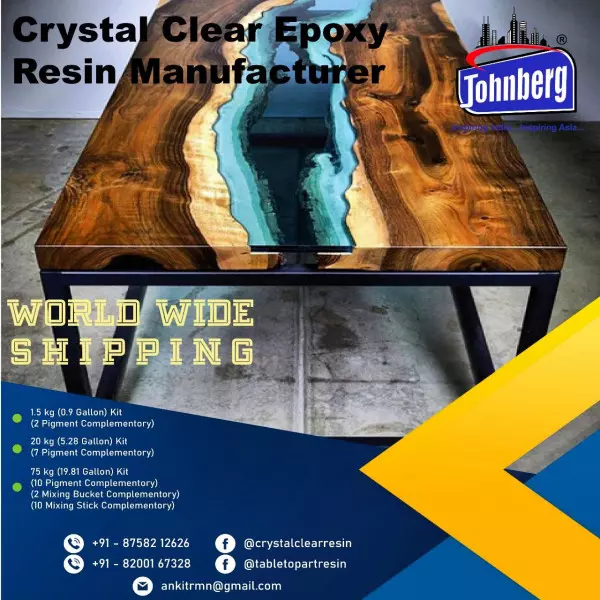 Wooden Epoxy Resin Table Top In Chennai