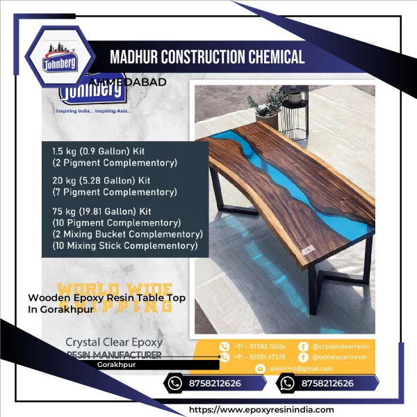 Wooden Epoxy Resin Table Top In Gorakhpur