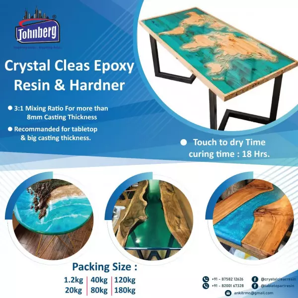 Wooden Epoxy Resin Table Top In Mysore
