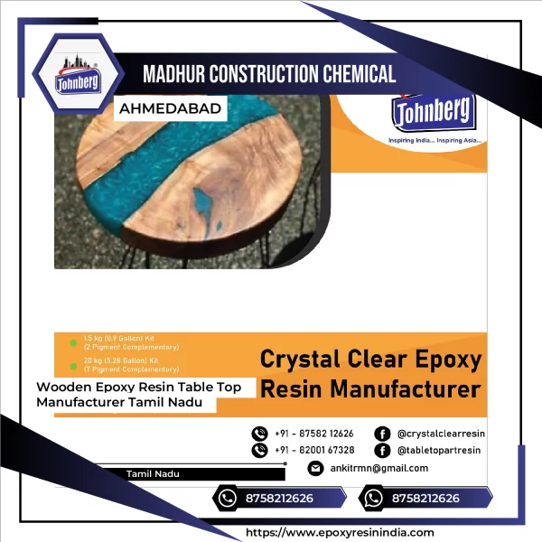 Wooden Epoxy Resin Table Top Manufacturer Tamil Nadu