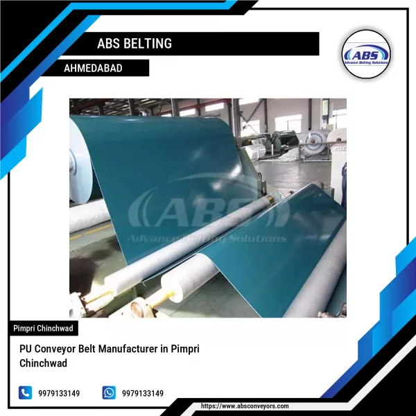 PU Conveyor Belt Used In Industrial Settings Showing Durable Surface Texture