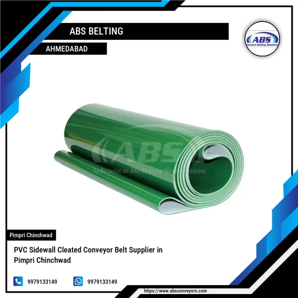 PVC Sidewall Cleated Conveyor Belt Showing Detailed View Of Sidewalls And Cleats