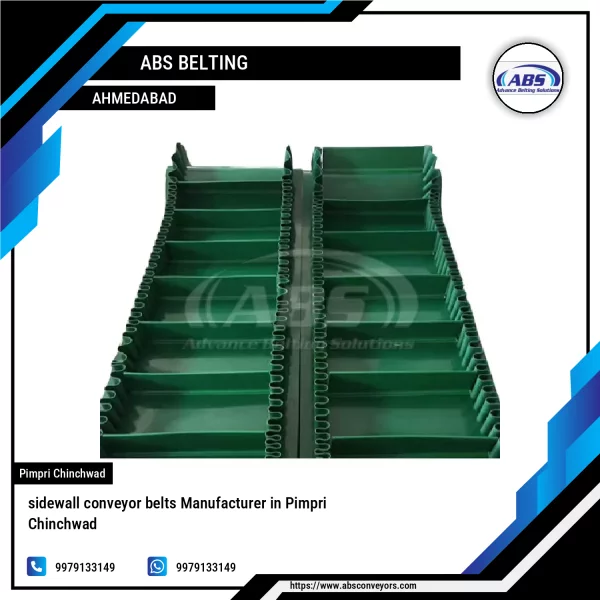 Sidewall Conveyor Belt Transporting Bulk Materials On Industrial Conveyor System