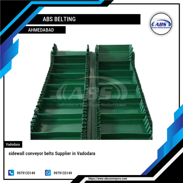 Sidewall Conveyor Belt Installed On An Industrial Conveyor System