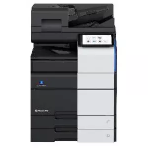 Konica Minolta Bizhub 650i Multifunction Printer Showing Control Panel And Paper Tray
